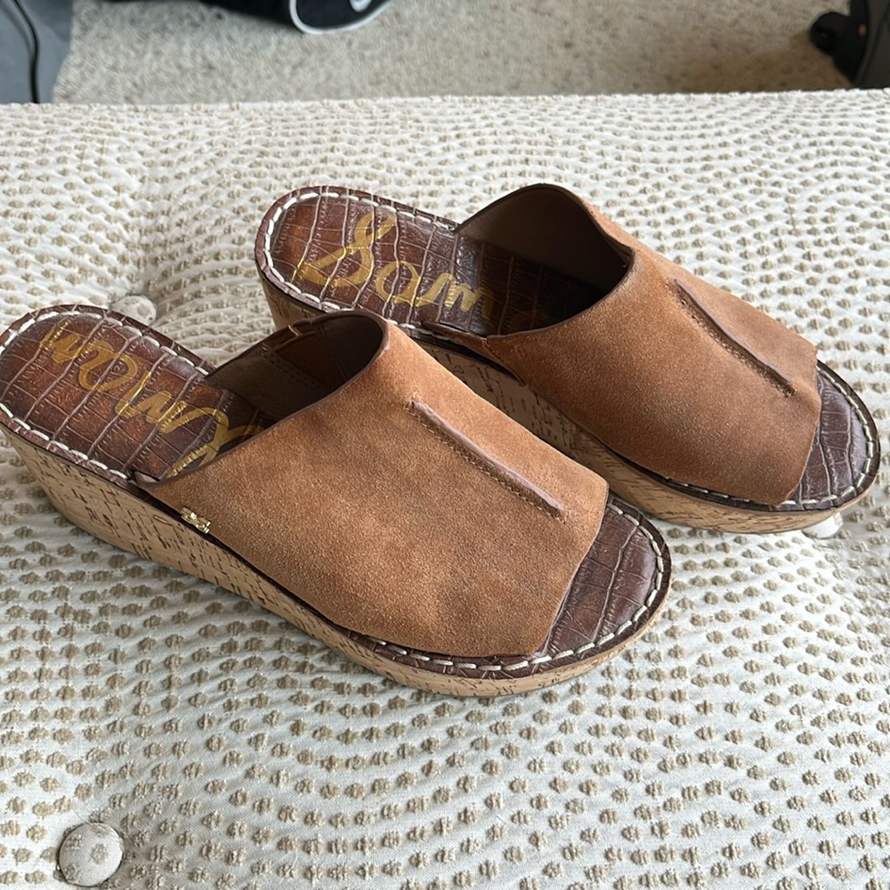 Sam Edelman brown suede wedges